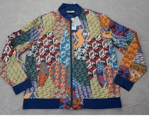 Fila Men Size L Essentials Light Boomer Casual Geometric Logo Woven Jacket (D9) - Picture 1 of 12