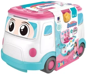 3 in 1 Kinder Mitfahrauto großer Stauraum Ärzte Krankenschwester Set Lernen Spielzeugautos - Bild 1 von 4