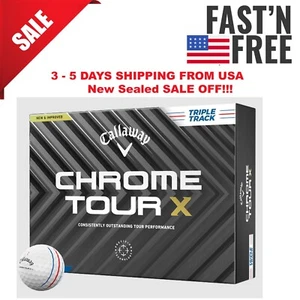Callaway Chrome Tour X Triple Track Golf Balls, White Pack Of 12 New, Factory - Picture 1 of 4