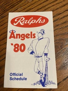 1980 Official California ANGELS Pocket Baseball Schedule MLB Ralphs - Picture 1 of 2
