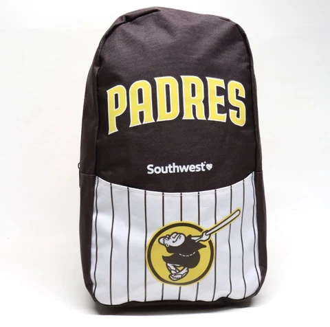 NEW San Diego Padres Brown Yellow Backpack Throwback Friar Logo Cover