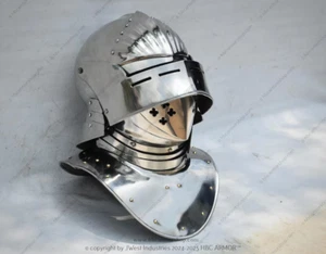 Mittelalter Sallethelm Sca Sallet Helm Visier Sallet Helm tariffrei - Bild 1 von 8