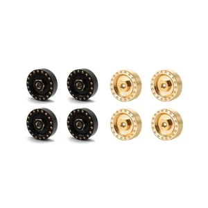 LCX 1/24 RC Crawler CNC Brass Wheel Hex Adapter Counter Weights for SCX24 AX24 - Picture 1 of 5