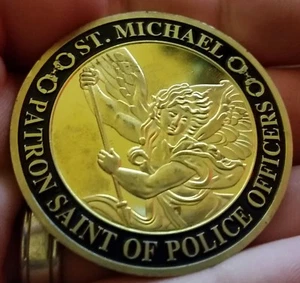 Moneda de desafío de oración de policía aplicación de la ley San Miguel católico cristiano - Imagen 1 de 2