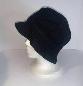 PARKHURST Hat Womens Medium Bucket Slouch Black Wool Made Canada Bucket Warm - Picture 1 of 9