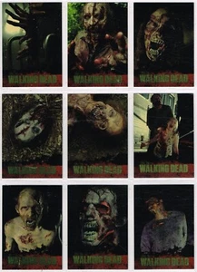 Cryptozoic ☆ WALKING DEAD - SEASON 1 WALKERS GOLD FOIL ☆ Set of 9 Chase Cards - Picture 1 of 2