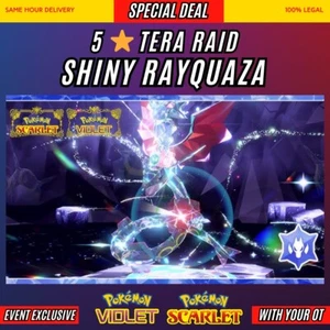 SHINY RAYQUAZA ⭐️ TERA RAID EVENT ⭐️ Untouched ✨ - Pokemon Scarlet And Violet - Bild 1 von 8