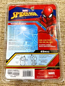 Walkie Talkies Marvel Spider-Man 2019 49 MHz 100' a 120' NUEVO Spiderman - Imagen 1 de 2