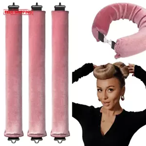 Heatless Hair Curlers Curling Rod Headband No Heat Hair Rollers Lazy Curls with - Picture 1 of 27