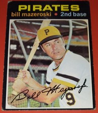 BILL MAZEROSKI 1971 TOPPS #110 VG+ HOF PITTSBURGH PIRATES 