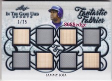 2019 IN THE GAME FANTASTIC FABRICS 8 PATCH: SAMMY SOSA #1/25 ITG GAME-USED 1/1