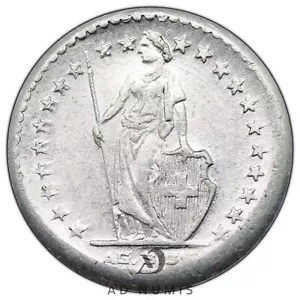 1954 Swiss 1 Franc Aluminum School Coin? (0.37gr / 16 mm) - Picture 1 of 2