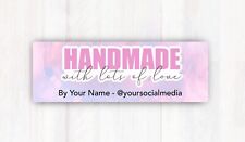 150 Personalized Handmade with Lots of Love Label Stickers for Small Business