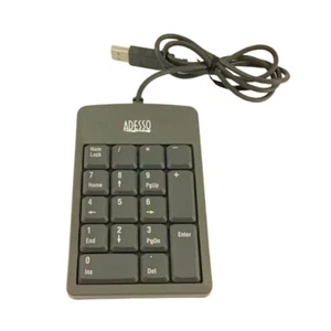 Adesso SKP-80 External USB Number Numeric Keypad w/ side PS/2 Port TESTED WORKS! - Picture 1 of 3