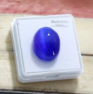 Hermosa piedra preciosa natural suelta natural ojo de gato de corte cabujón 14 quilates - Imagen 1 de 5