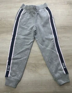 Polo Ralph Lauren Girls Joggers Sweatpants Gray 5 Tapered Colorblock Polo Logo - Picture 1 of 6