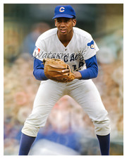 MLB 1960's Chicago Cubs 1st Baseman Ernie Banks Color 8 X 10 Photo Picture