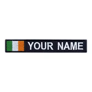 Name Patch with flag of Ireland Patch/Badge Embroidered - Foto 1 di 1