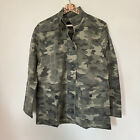 LUCKY BRAND Women's Long Sleeve Button Up Jacket S M L Cargo Pocket Military