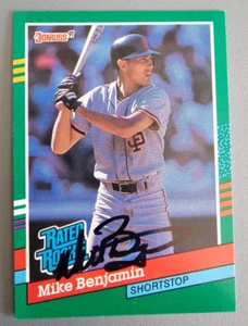 1991 Donruss #432 Mike Benjamin Autographed San Francisco Giants Card - Signed - Picture 1 of 2