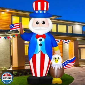 Danxilu 6 FT 4th of July Inflatables Outdoor Decorations Uncle Sam with Eagle - Picture 1 of 5