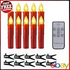 10Pcs Flameless Led Candles Battery Operated Christmas Tree Decor Red 10Pcs 