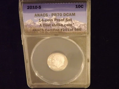 2010 -S     Dime      First Strike       ANACS     PR 70 DCAM - Image 1 of 2