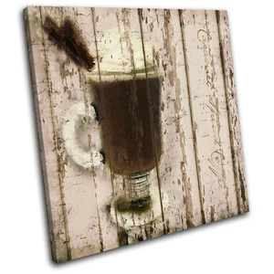 Cafe Coffee Caramel  Food Kitchen CANVAS WALL ART Picture Print VA - Picture 1 of 1