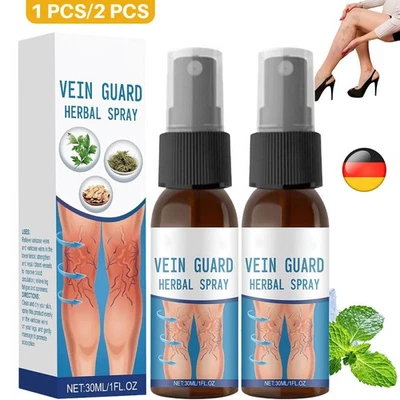 MARKENLOS Krampfadern Spray Kräuter Krampfadern Behandlung Spray für Beine Spinne 30ml DHL