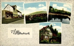 Ak Wissenbach Eschenburg im Lahn Dill Kreis, Straßenpartie, Fluss,... - 4672480 - Bild 1 von 2