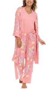 Juego de 3 pijamas Pink Flora Nikrooz para mujer. Talla pequeña. Nuevo con etiquetas - Imagen 1 de 11