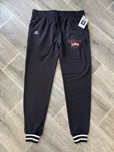 Russell Athletic Sweatpants Joggers Womens Black Fresno State Bulldogs Sz Small - Picture 1 of 10