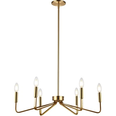 Lámpara de araña Dainolite Lighting CLN-266C-AGB Clayton latón envejecido Foto 1 de 4