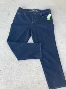 Lands End Women's 20W Plus Size Recover High Rise Straight Leg Blue Jeans NWT - Picture 1 of 8