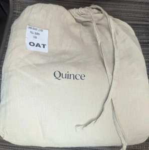 Quince 100% European Linen Duvet Cover 1PC Color Oat Size Full/Queen -NEW- - Picture 1 of 8