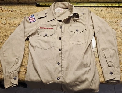 Camisa Vintage Boy Scouts Niños Uniforme Juvenil Mediana M Niños Manga Larga Foto 1 de 4