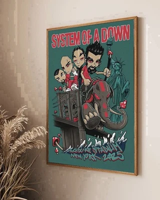 System Of A Down MetLife Tour 2025 Poster