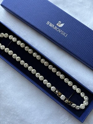 SWAROVSKI UNA ANGELIC TENNIS NECKLACE ( GOLD) - Image 1 of 4