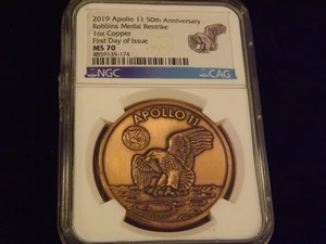 2019    APOLL0   50 Th Ann   First  Day Of  Issue     NGC  MS 70 - Picture 1 of 2