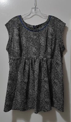 Motherhood Maternity Women's Black/White Cap Sleeve Top Size XL - Image 1 of 3