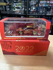 1/64 Scale Diecast Car Inno64 2022 year of the tiger Porsche 997 red and gold