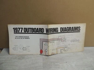 1977 OMC Johnson Evinrude Outboard Wiring Diagram Poster 85 115 140 175 200 HP - Picture 1 of 3