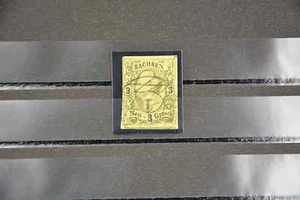 KB2 AD-Sachsen 11 gestempelt Zweikreisrautenstempel mit Nr. 1 MW mind. 20,- - Picture 1 of 1