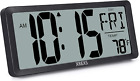 XREXS Large Digital Wall Clock, 13.46'' Large LCD Display Wall Digital Clock,