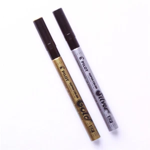 Pilot Metallic Super Gold & Silver Extra Fine 0.5 mm Permanent Marker Paint Pens - Picture 1 of 4
