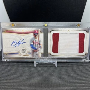 Bryce Harper Topps Definitive Game gebraucht Trikot Auto Booklet Karte/5 - Bild 1 von 2