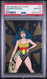 1994 Skybox DC Stars Gold Foil #F3 Wonder Woman PSA 10 GEM Mint Chase POP 2 RARE - Bild 1 von 2