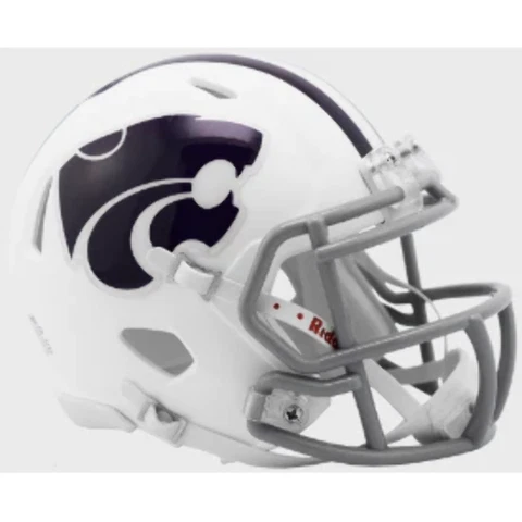Kansas State Wildcats NCAA Mini Speed Football Helmet White - NCAA Cover