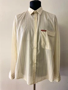 Stylish Vintage Men's Shirt | Blue Striped Cotton Button-Down | Versatile - Picture 1 of 10