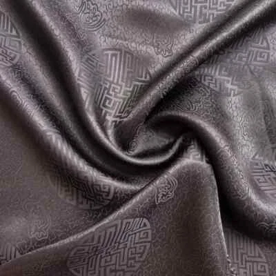 45'' Wide By Yard Traditional China Silk Fabric Jacquard Silk Cotton Charmeuse  - Image 1 of 4